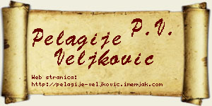 Pelagije Veljković vizit kartica